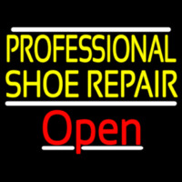 Yellow Professional Shoe Repair Open Leuchtreklame