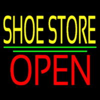 Yellow Shoe Store Open Leuchtreklame