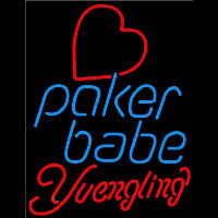 Yuengling Poker Girl Heart Babe Beer Sign Leuchtreklame