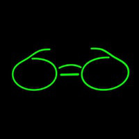 Green Glasses Logo Leuchtreklame