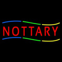 Multi Colored Notary Leuchtreklame