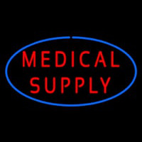 Red Medical Supply Oval Blue Leuchtreklame