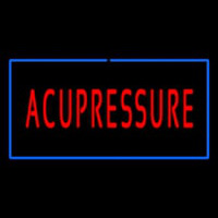 Red Acupressure Blue Border Leuchtreklame