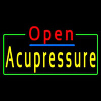 Red Open Acupressure Green Border Leuchtreklame