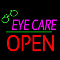 Pink Eye Care Logo Block Open Green Line Leuchtreklame