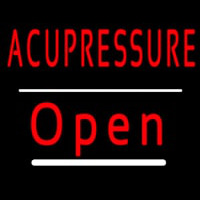 Acupressure Open White Line Leuchtreklame