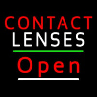 Contact Lenses Open Green Line Leuchtreklame