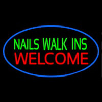 Green Nails Walk Ins Welcome Leuchtreklame