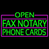 Green Open Fa  Notary Phone Cards With Pink Border Leuchtreklame