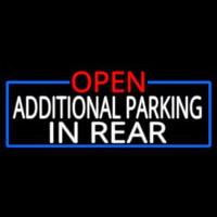 Open Additional Parking In Rear With Blue Border Leuchtreklame