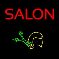 Salon With Scissor Logo Leuchtreklame