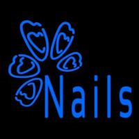 Blue Nails Logo Leuchtreklame