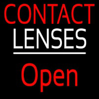 Contact Lenses Script1 Open White Line Leuchtreklame