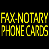 Yellow Fa  Notary Phone Cards Leuchtreklame