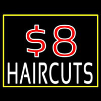 8 Haircuts Leuchtreklame